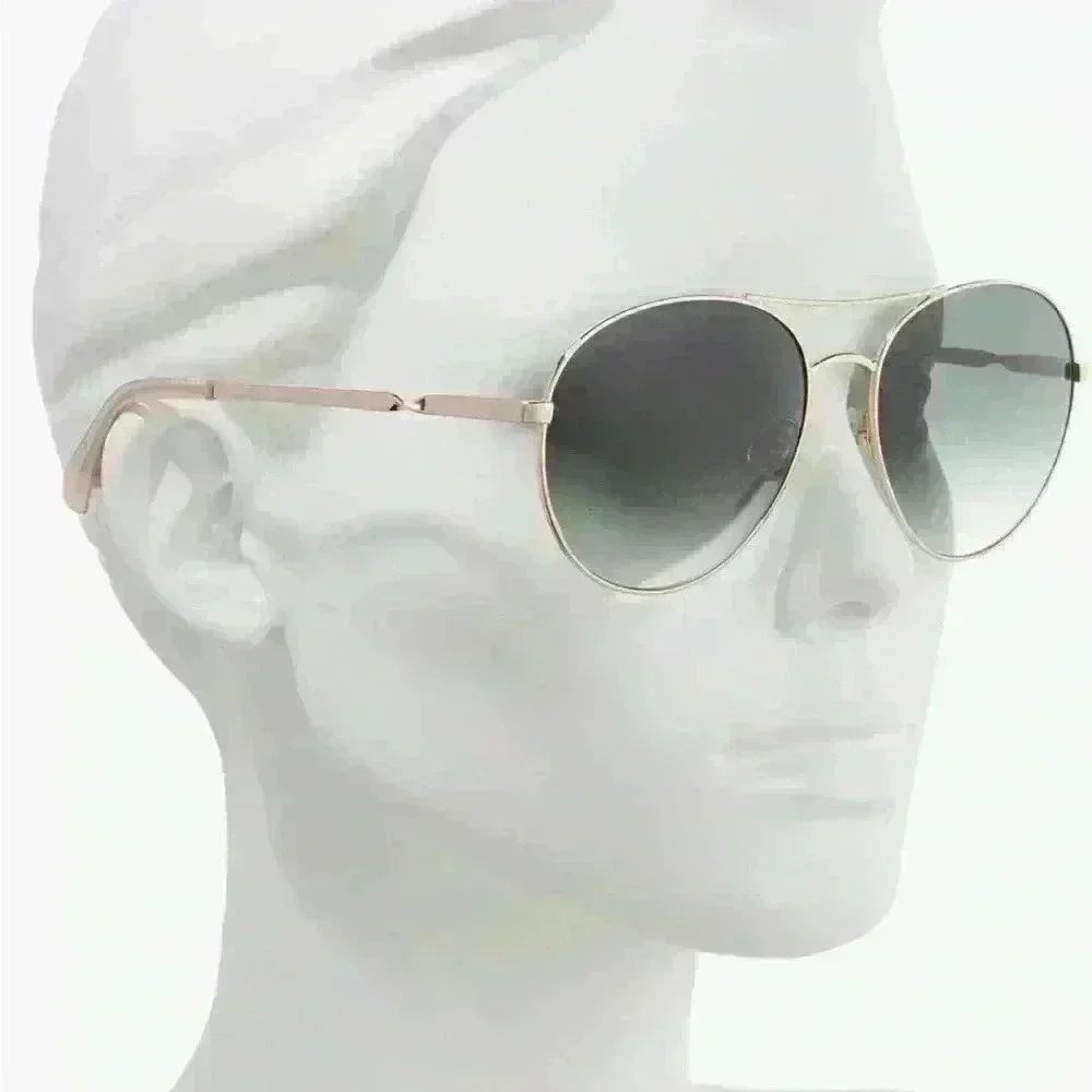 Kate Spade New York Joshelle 60mm Aviator Sunglasses in Gold/ Nude/Green NWT